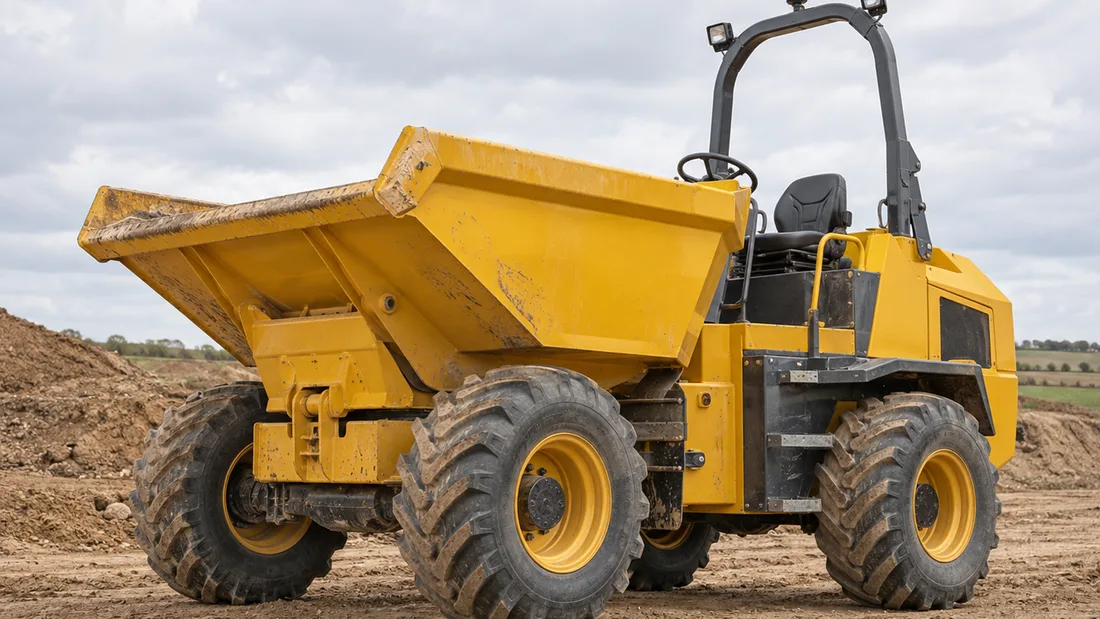 Dumper al lavoro in un cantiere fiorentino